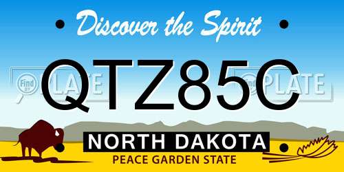 QTZ85C North Dakota License Plate