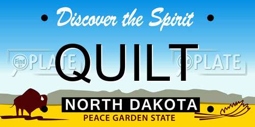 QUILT North Dakota License Plate