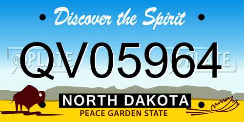 QV05964 North Dakota License Plate