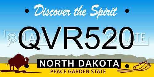QVR520 North Dakota License Plate
