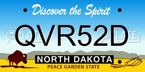 QVR52D North Dakota License Plate
