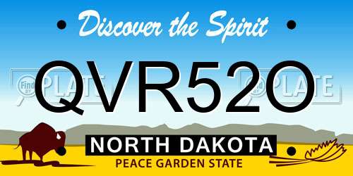 QVR52O North Dakota License Plate