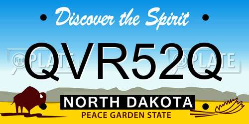 QVR52Q North Dakota License Plate