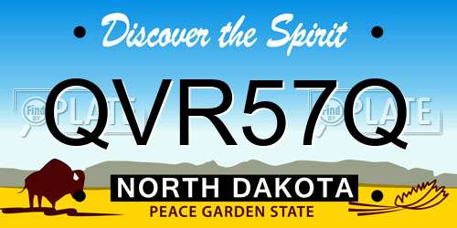 QVR57Q North Dakota License Plate