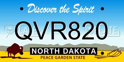 QVR820 North Dakota License Plate