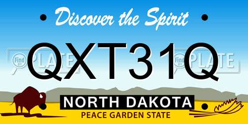 QXT31Q North Dakota License Plate