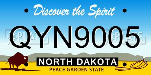 QYN9005 North Dakota License Plate