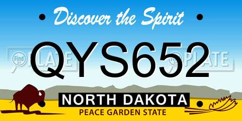 QYS652 North Dakota License Plate