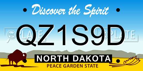 QZ1S9D North Dakota License Plate