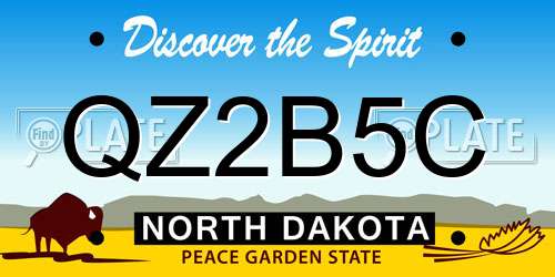 QZ2B5C North Dakota License Plate