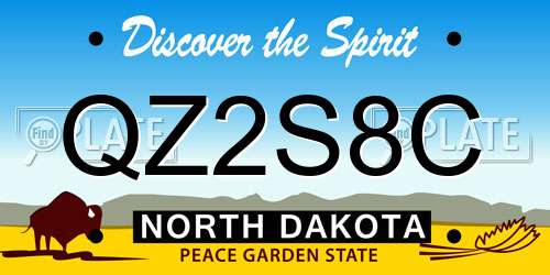 QZ2S8C North Dakota License Plate