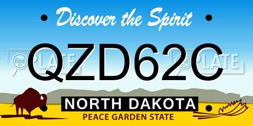 QZD62C North Dakota License Plate