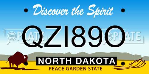 QZI89O North Dakota License Plate