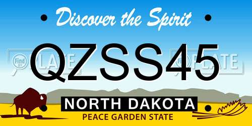 QZSS45 North Dakota License Plate