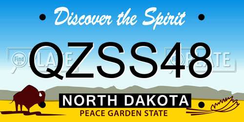 QZSS48 North Dakota License Plate