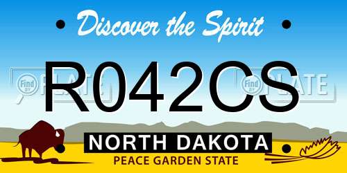 R042CS North Dakota License Plate