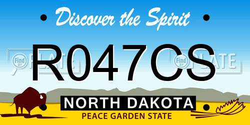 R047CS North Dakota License Plate