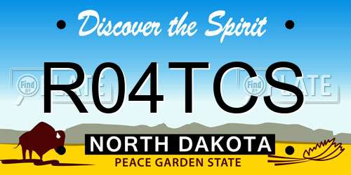 R04TCS North Dakota License Plate