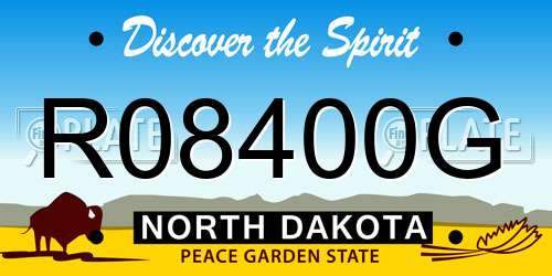 R08400G North Dakota License Plate