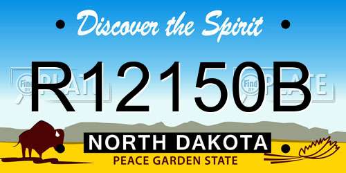 R12150B North Dakota License Plate