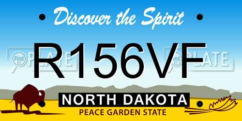 R156VF North Dakota License Plate