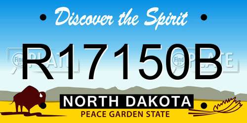 R17150B North Dakota License Plate