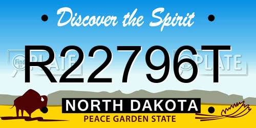 R22796T North Dakota License Plate