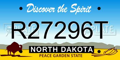 R27296T North Dakota License Plate