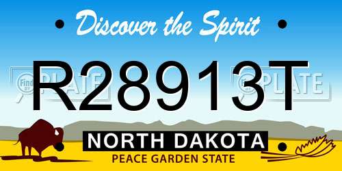 R28913T North Dakota License Plate