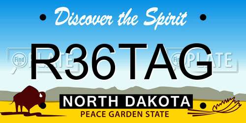 R36TAG North Dakota License Plate