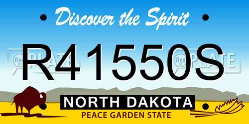 R41550S North Dakota License Plate