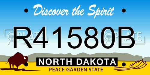 R41580B North Dakota License Plate