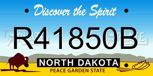 R41850B North Dakota License Plate