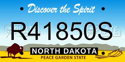 R41850S North Dakota License Plate