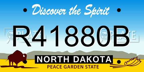 R41880B North Dakota License Plate