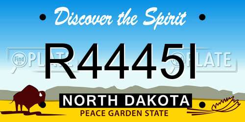 R4445I North Dakota License Plate