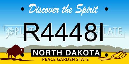 R4448I North Dakota License Plate