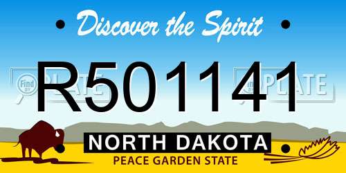 R501141 North Dakota License Plate