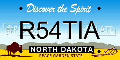 R54TIA North Dakota License Plate