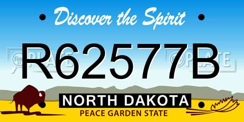R62577B North Dakota License Plate