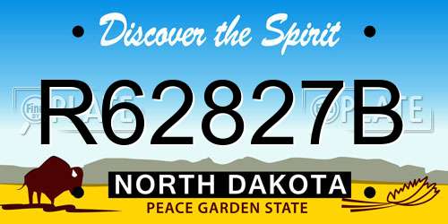 R62827B North Dakota License Plate