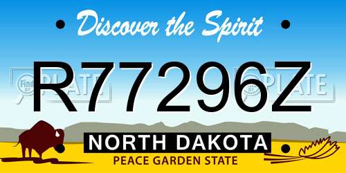 R77296Z North Dakota License Plate