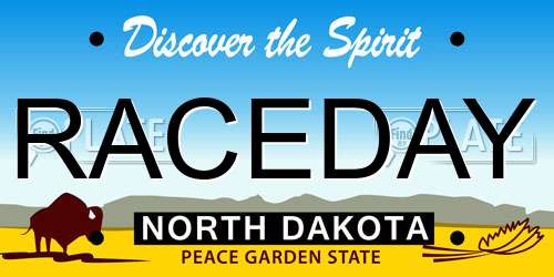 RACEDAY North Dakota License Plate