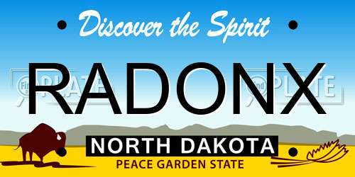 RADONX North Dakota License Plate