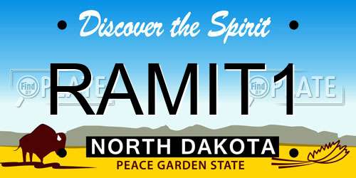 RAMIT1 North Dakota License Plate