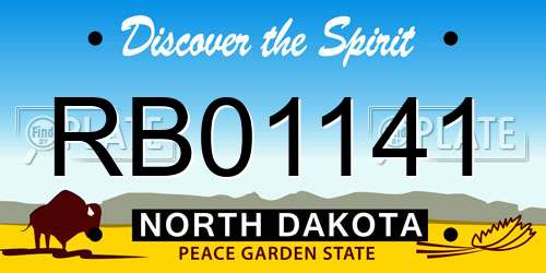 RB01141 North Dakota License Plate