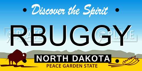 RBUGGY North Dakota License Plate