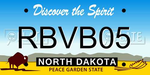 RBVB05 North Dakota License Plate