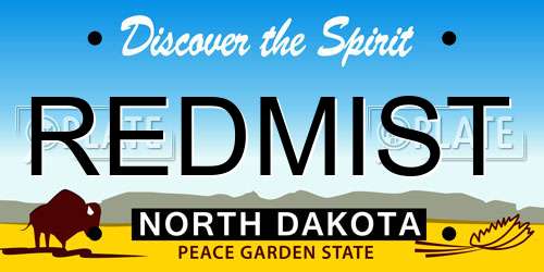 REDMIST North Dakota License Plate
