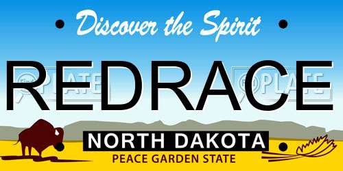 REDRACE North Dakota License Plate